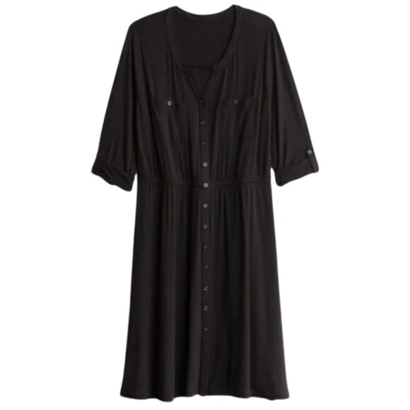 NWT Market & Spruce Stitch Fix Lany Knit Shirt Dress in Black Sz. 2X - Picture 1 of 2